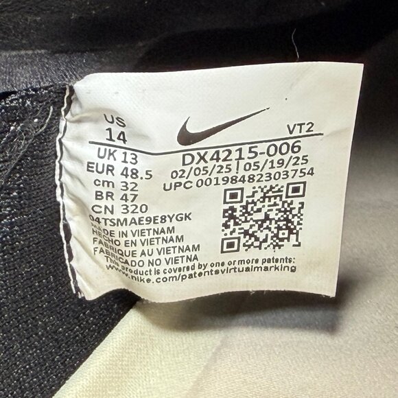 Nike Ava Rover Running Shoes Men's Size 14 Black Blue Sage ReactX Athletic Run - Picture 13 of 13